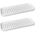thumbnail image 1 of Paquete de 2 soportes de silicona para esponjas, bandeja para jabón y fregadero, ideal para limpiar la cocina (gris oscuro), 1 of 5