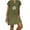 Army Green, variant on Jophufed Plus Size Dresses for Womens Summer Short Sleeve V-Neck Casual Hot Vacation Solid Color Party Beach Mini Shirt Dress