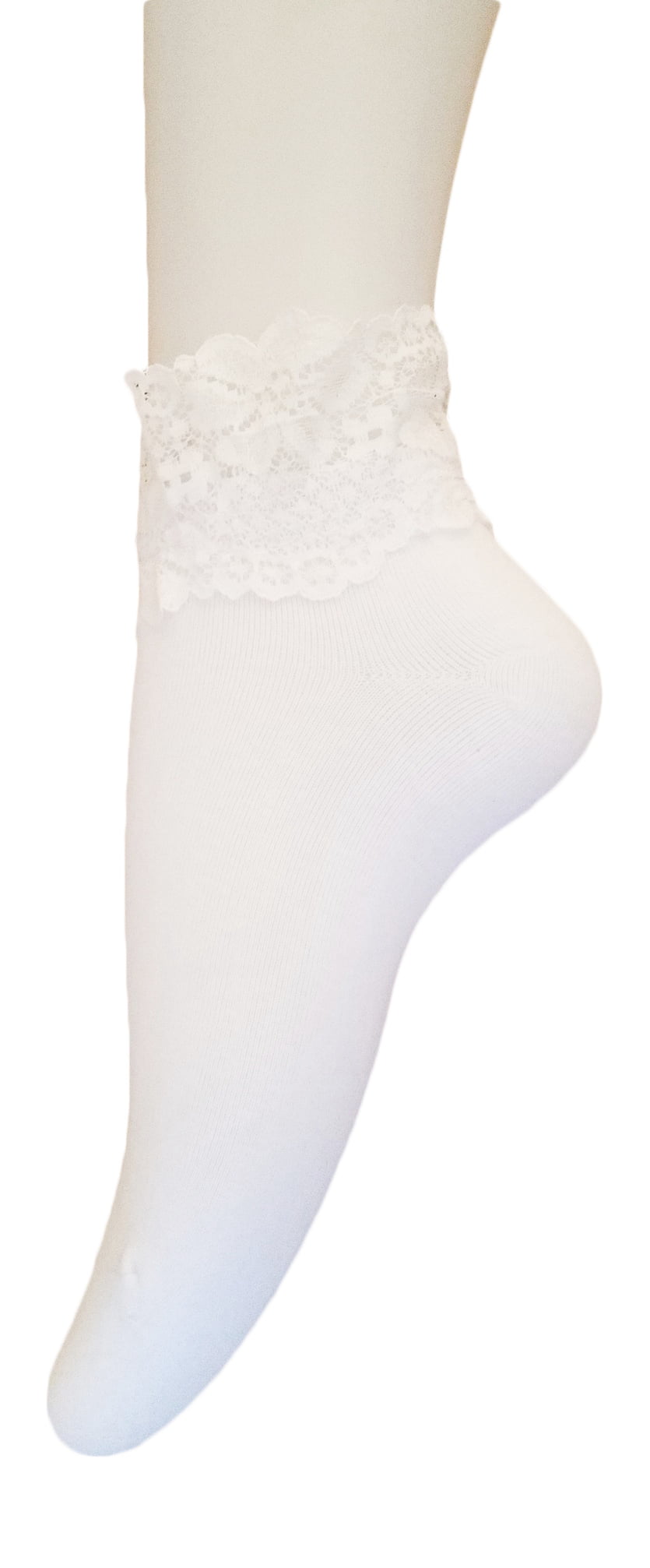 AM Landen - AM Landen Super Cute White Women's Lace Ruffle Ankle Socks ...
