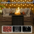 thumbnail image 7 of Walsunny 28" Propane Fire Pit Table 50,000 BTU Steel Gas Fire Pit with Removable Lid & Waterproof Cover and Tables, 7 of 7