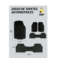 thumbnail image 2 of 1 Juego 3pz Tapetes Auto Universal Uso Rudo Camioneta Carro Xtellar Negro, 2 of 4