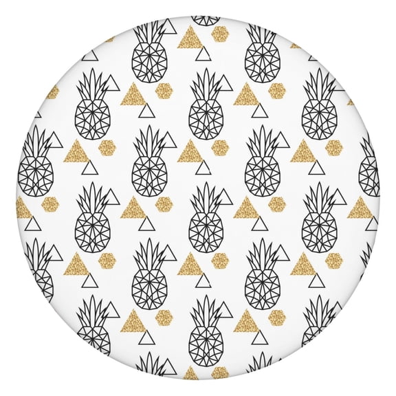 Pineapple Print Tablecloth Yellow Tropical Fruit Pattern Hawaiian Aesthetic Style Summer Dining Room Cover