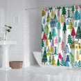 thumbnail image 2 of Shower Curtain for Bathroom Holiday Xmas Forest Rustic Bathroom Curtain Durable Beautiful Bath Curtain Hooks Included,72x72Inch, 2 of 5