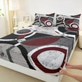 thumbnail image 3 of Feelyou Vintage Geometric Full Size Sheets for Adult, Chic Abstract Bed Sheets, Minimalst Mid Century Sheet Sets, Super Cozy Room Decor, 4 Pieces, 3 of 7