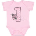 thumbnail image 3 of Inktastic Pink Ladybug 1st Birthday Girls Baby Bodysuit, 3 of 5