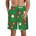 thumbnail image 1 of Balery Cute Santa Traje de Baño Estilo Hawaiano para Hombre, Shorts de Secado Rápido con Bolsillos-X-Large, 1 of 6