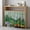 Gray Green Light Green, variant on Tropical Plant Colorful Floral Cabinet Curtain 35"Wx35"L,Dustproof Under Sink Skirt with Self Adhesive Tape,Fern Print Summer Birds Cabinet Curtain Cover for Kitchen Sink,Bathroom Vanity,Laundry Room