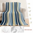 thumbnail image 5 of Blue Yellow Striped Blanket Soft Cozy Warm Throw Blanket for Couch, Plush Fuzzy Flannel Fleece Blankets for Sofa, Farmhouse Stripes Vintage Bed Blankets Lightweight Gifts for Women, 40"x60", 5 of 9