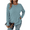 Blue, variant on NISVIYA Womens Plus Size Tops Comfy Long Sleeve Elegant Loose Fit Crewneck Trendy Color Block Pullover Shirts