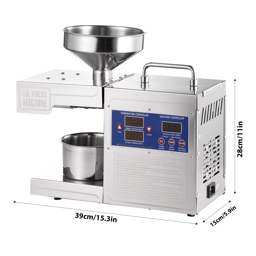 820W Automatic Oil Press Machine with Temperature Control Hot Press Extractor for Flaxseeds Rapeseed
