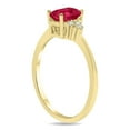 thumbnail image 2 of SZUL Women's Ruby and Diamond Regal Ring in 10K Yellow Gold, 2 of 5