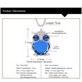 thumbnail image 3 of Crystal Blue Big Owl Necklace Silvertone Anti-Tarnish Bird Pendant Jewelry–146-O, 3 of 7