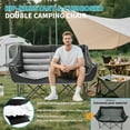 thumbnail image 6 of ABORON Oversized Double Camping Chair, Folding 2 Person Camping Chair Loveseat, Fully Padded Duo Chair Camping Couch, Portable Double Camp Chair, Lawn Chairs, Camping Bench with Carrying Bag, 6 of 8