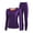 Purple, variant on Liwarace Women Winter Thermal Underwear Set Heavyweight Warm Fleece Thick Long Johns Tops Set