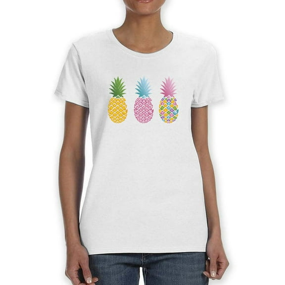 Pineapples Shaped T-Shirt Women -Smartprints Designs, Female XX-Large