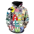 thumbnail image 5 of Sudadera con capucha con estampado 3D del alfabeto divertido, sudaderas con letras de dibujos animados, chándal para niño, sudadera Harajuku, ropa de anime para niña, camisetas para niños, sudadera co, 5 of 5