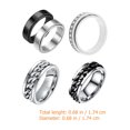 thumbnail image 2 of CIMAXIC Finger Ring 5pcs Anxiety Fidget Rings Titanium Steel Finger Rotate Rings Thumb Ring Set,0.69"X0.69"X0.31", 2 of 4