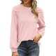thumbnail image 1 of Gibobby Casual Sudadera para Mujer Sudadera suelta casual con estampado navideño de manga larga con cuello redondo para mujer blusa grande de manga larga(Rosa,M), 1 of 4