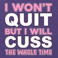 thumbnail image 5 of Wild Bobby I Won't Quit but I Will Cuss the Whole Time Gym/Workout Women Racerback Tank Top, Purple Rush, Large, 5 of 5