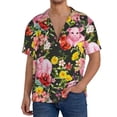 thumbnail image 2 of Disketp Men's Hawaiian Cute Pigs Sunflower Print Shirts Button Down Holiday Beach Shirts-Small, 2 of 5
