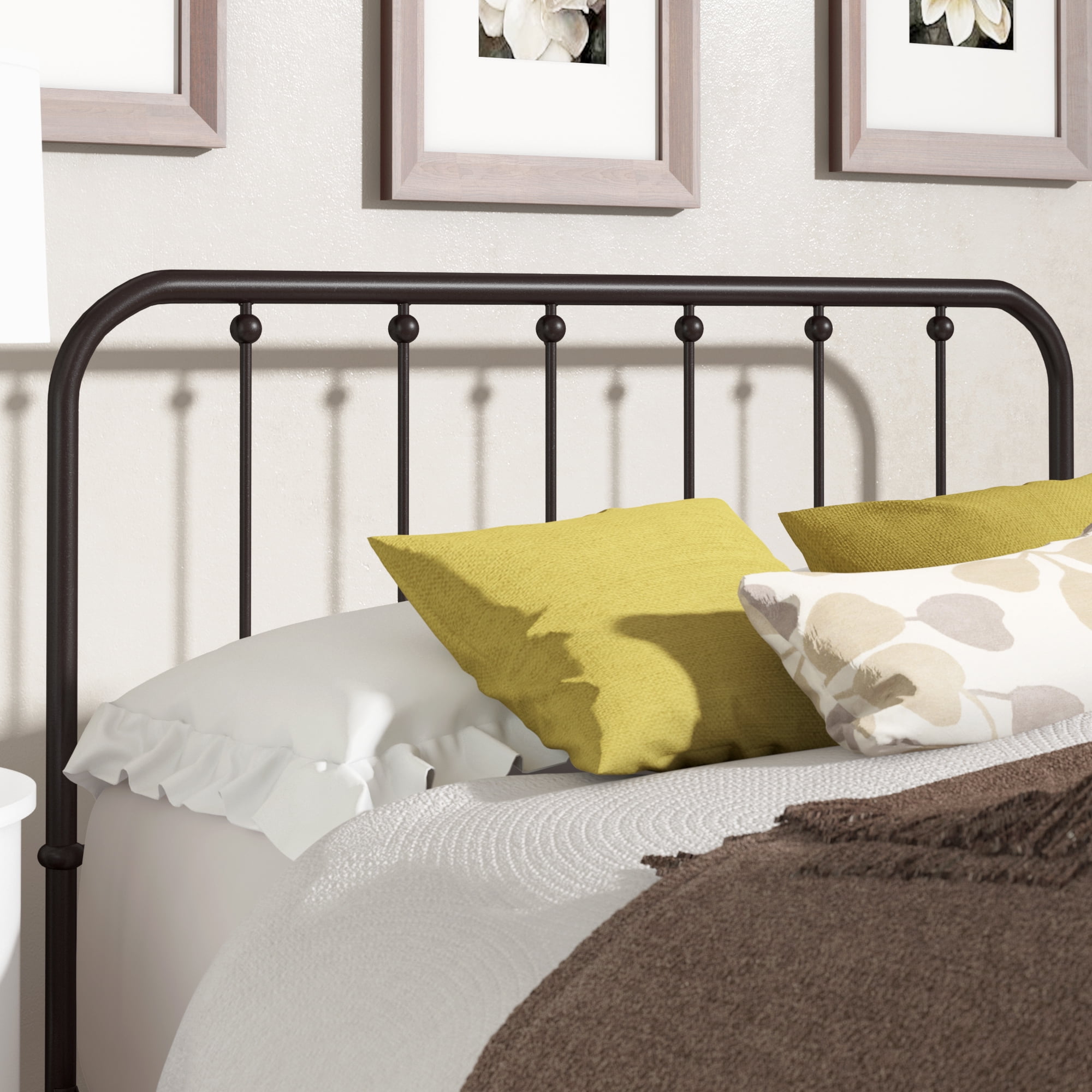 Weston Home Montgomery Spindle Metal Platform Full Bed, Antique Dark Bronze