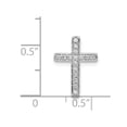 thumbnail image 4 of 14K White Gold Charm Pendant Diamond Round 1 6Ct. Latin Cross Chain Slide, 4 of 4