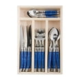 thumbnail image 1 of Juego de cubiertos Jean Dubost Laguiole, 24 piezas con asas azules, 1 of 1