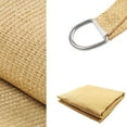 thumbnail image 3 of Triangle Sun Shade Sail 20 x 20 x 20 Ft UV Block Fabric Beige Tan, 3 of 5
