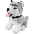 thumbnail image 1 of Peluche de peluche para perros husky de peluche, 20 cm, con etiqueta con su nombre para escribir, 1 of 3