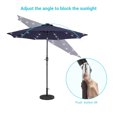 thumbnail image 5 of CHYVARY 9ft LED Patio Umbrella Market Outside Table Umbrella for Deck, Poolside and Patio, Navy Blue, 5 of 8