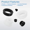 thumbnail image 4 of 2 Pack Rubber Grommets Fit 1.28" (32.6mm) Hole Dia.0.59" (15mm) H 0.31"(8mm) ID Hole Top Hat Grommet Silicone Rubber Hole Plug Gasket, White, 4 of 6