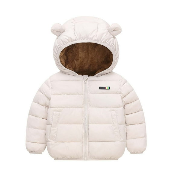 LIaqionyy Kids Winter Down Coats Boys Girls Lightweight Puffer Padded Jacket Hooded Outerwear Zipper up Down Coat