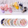 thumbnail image 1 of Nails Shell Flower 3D Nail Rhinestones Nail Art Accesorios Decoración De Uñas Mixta Ornamento Cinco Pétalos Flor Bola De Acero Remache Rhinestone DIY Adornos De Uñas ANGGREK Otros, 1 of 7