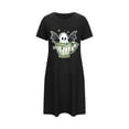 thumbnail image 2 of Sakmal Black Nightgowns for Women Lightweight Halloween Plus Size Short Loungewear Ghost Print Short Sleeve Nightgowns for Women, 2 of 5