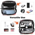 thumbnail image 6 of Rose Leopard Hard Drive Bag Travel Organizer Phone Charger Organizer Small Electronics Travel Organizer Waterproof Oxford Fabric 5.9x9.44x3.14 in, 6 of 6