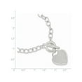 thumbnail image 2 of Classic Sterling Silver Toggle Heart Tag Charm Bracelet, 2 of 2