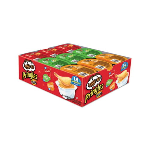 Potato Chips Variety Pack, 0.74 oz Canister, 18/Box