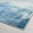 Contemporary 8x10 Area Rug (7'11'' x 10'3'') Abstract Blue, Cream Living Room Easy to Clean