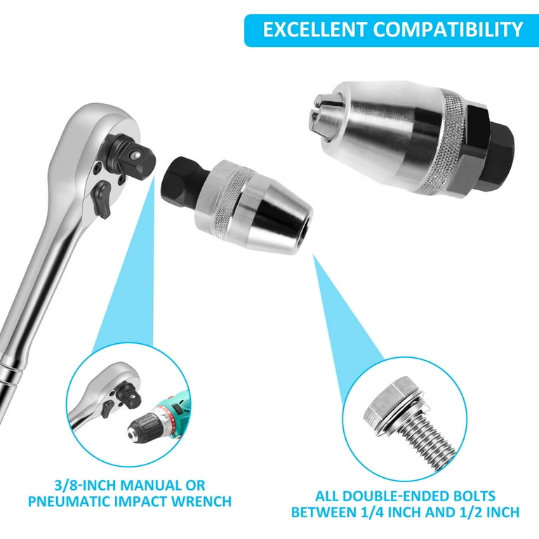 Damaged Bolt and Stud Extractor Tool Alloy Steel Broken Bolt Damaged Bolt and Stud Extractor Tool Alloy Steel Broken Bolt
