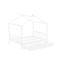 thumbnail image 6 of Bellemave Full Size House Bed,Metal Full Platform Bed Frame with 2 Storage Drawers and Roof,Full Storage Canopy Bed for Bedroom, White, 6 of 13