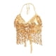 thumbnail image 4 of Traje de danza del vientre Hugo Tops Halter Top dorado, 4 of 10