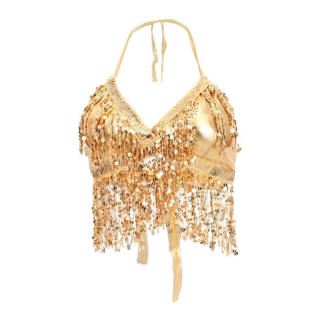 Traje de baile Zulema para mujer de rendimiento dorado