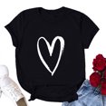 thumbnail image 6 of ASFGIMUJ Womens Valentine Day Love Print Tee Short Sleeve Tops Blouse T Shirt, 6 of 7