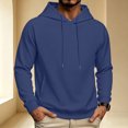 thumbnail image 5 of Dwellite Hoodies for Men Hooded Sweatshirt Casual Long Sleeve Hoodie Pullover Fashion Hoodies with Pocket Dark Blue 2XL, 5 of 6