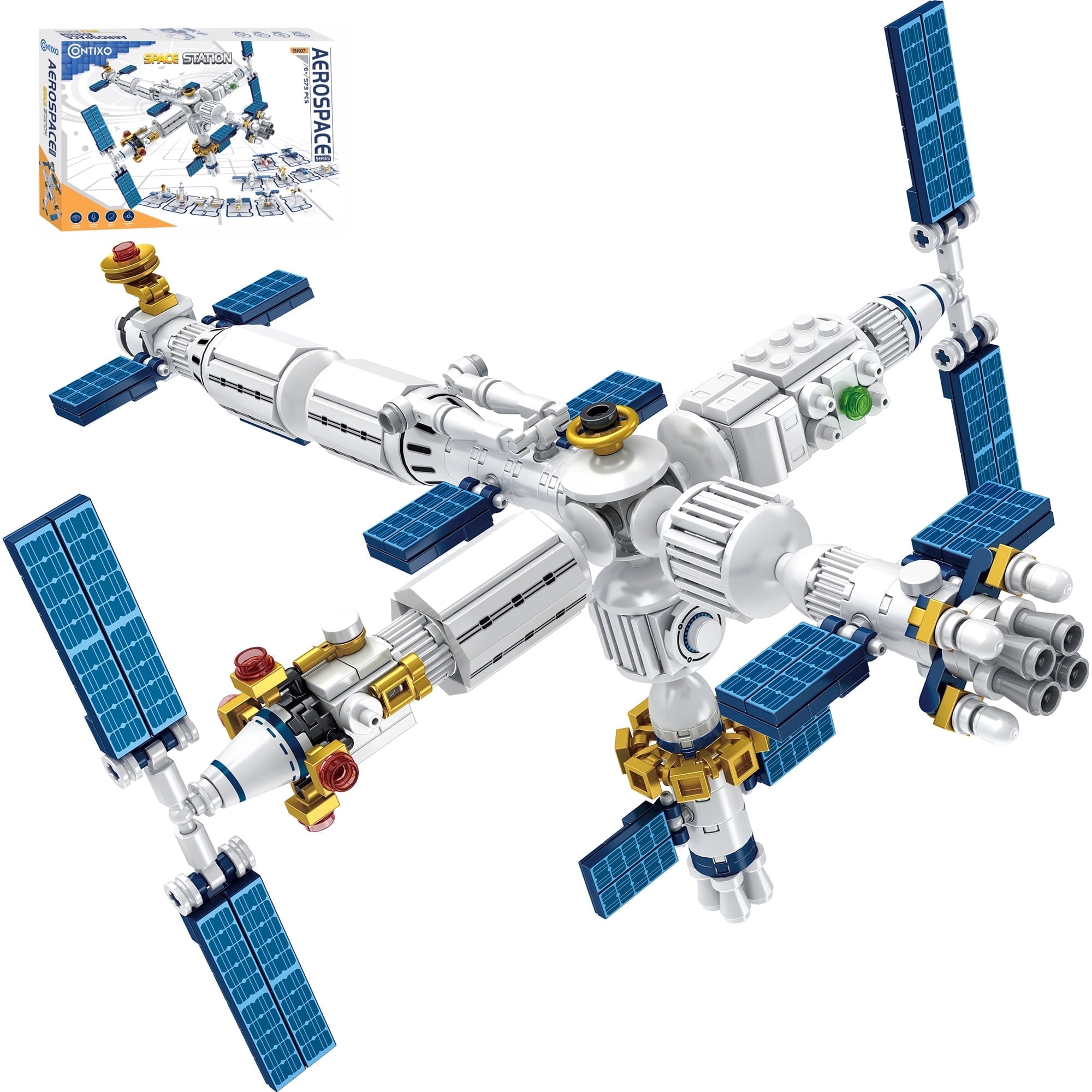 Contixo Aerospace Space Station Building Blocks for Toddlers and Kids, Educational STEM Toys Set, 573-Piece