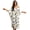 Bee White Daisy, variant on Xixirimido Roses Floral Pink Print Kaftan Dress for Women, Plus Size Hawaiian Batwing Sleeve Beach Cover Up V-Neck Summer Swimsuit Dresses