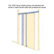 أبواب جيب مزدوجة انزلاقية 72 × 80 بوصة زجاج متجمد 3 Lites