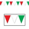 Beistle 17" x 30' Outdoor Pennant Banner Red/White/Green 2/Pack 50702-RWG