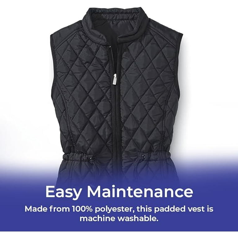 SAGEFINDS Women Quilted Vest, Stand Collar, Padded Vest with