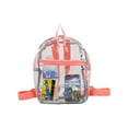 thumbnail image 3 of Eastsport Unisex Clear Mini Backpack, Peach Cluster, 3 of 6